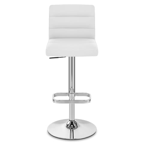 Lush Chrome Stool White