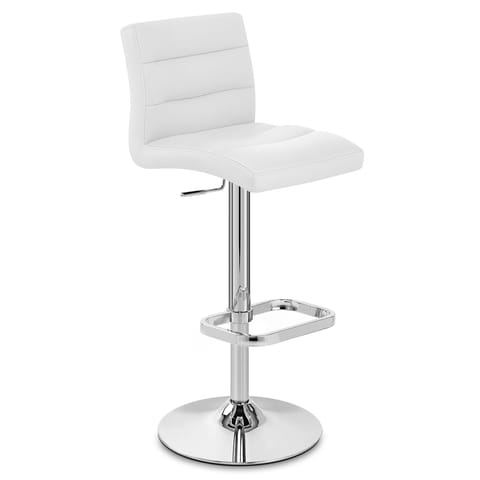 Lush Chrome Stool White
