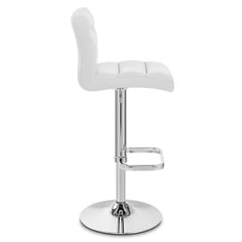 Lush Chrome Stool White