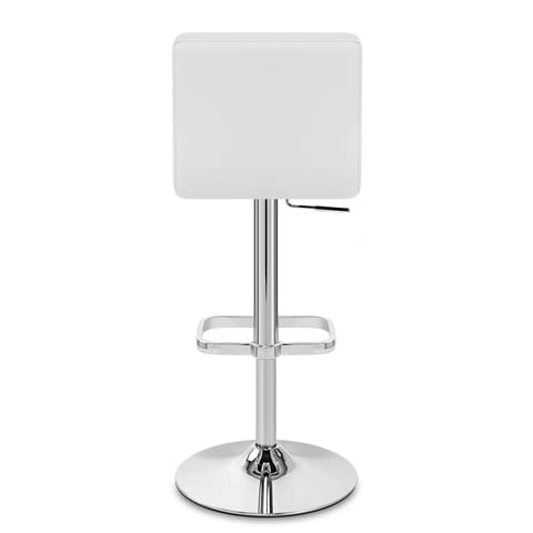 Lush Chrome Stool White