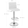 Lush Chrome Stool White