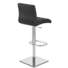 Lush Real Leather Chrome Stool Black