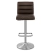 Lush Brushed Steel Bar Stool Brown