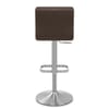 Lush Brushed Steel Bar Stool Brown