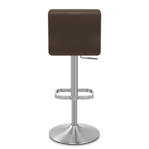 Lush Brushed Steel Bar Stool Brown