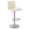 Lush Brushed Steel Bar Stool Cream