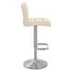 Lush Brushed Steel Bar Stool Cream