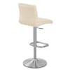 Lush Brushed Steel Bar Stool Cream