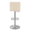 Lush Brushed Steel Bar Stool Cream
