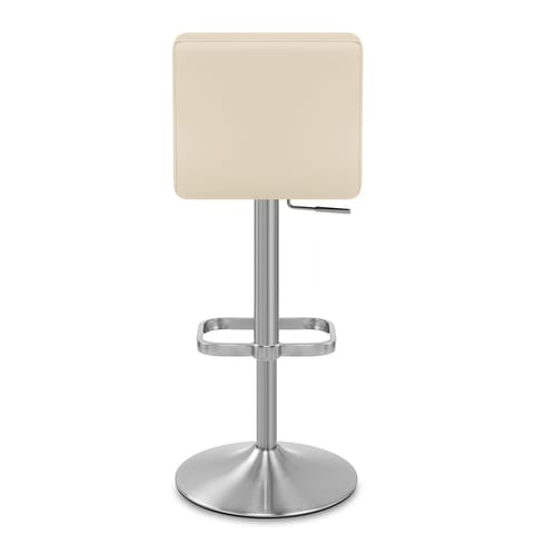 Lush Brushed Steel Bar Stool Cream