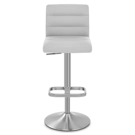 Lush Brushed Steel Bar Stool Grey