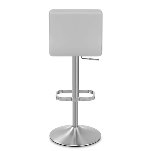 Lush Brushed Steel Bar Stool Grey