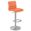 Lush Brushed Steel Bar Stool Orange