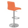 Lush Brushed Steel Bar Stool Orange