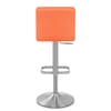 Lush Brushed Steel Bar Stool Orange