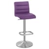 Lush Brushed Steel Bar Stool Purple
