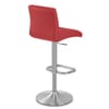 Lush Brushed Steel Bar Stool Red