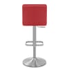 Lush Brushed Steel Bar Stool Red
