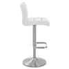 Lush Brushed Steel Bar Stool White