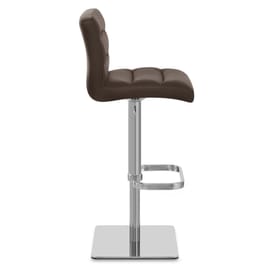 Lush Real Leather Brushed Stool Brown
