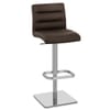 Lush Real Leather Brushed Stool Brown