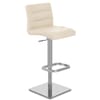 Lush Real Leather Brushed Stool Cream