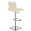 Lush Real Leather Brushed Stool Cream