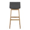 Drift Oak & Charcoal Fabric Stool