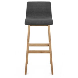 Drift Oak & Charcoal Fabric Stool