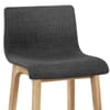 Drift Oak & Charcoal Fabric Stool