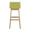 Drift Oak & Green Fabric Stool