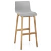 Drift Oak & Light Grey Fabric Stool