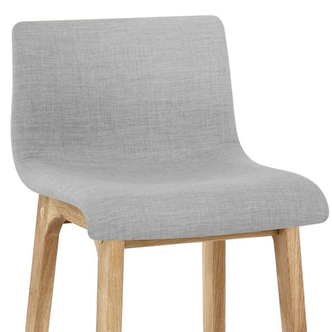 Drift Oak & Light Grey Fabric Stool