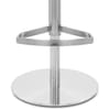 Real Leather Crescent Bar Stool Grey