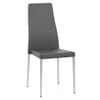 Faith Brushed Chair Grey Faux Leather