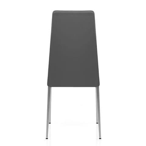 Faith Brushed Chair Grey Faux Leather