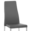 Faith Brushed Chair Grey Faux Leather