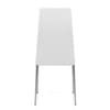 Faith Brushed Chair White Faux Leather