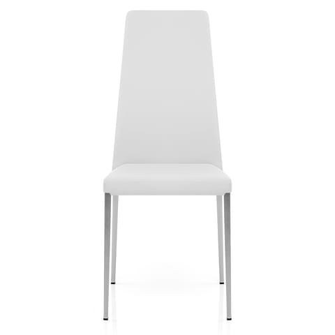 Faith Brushed Chair White Faux Leather