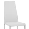 Faith Brushed Chair White Faux Leather