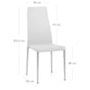 Faith Brushed Chair White Faux Leather