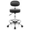 Swivel Stool With Back Black
