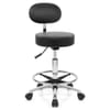 Swivel Stool With Back Black
