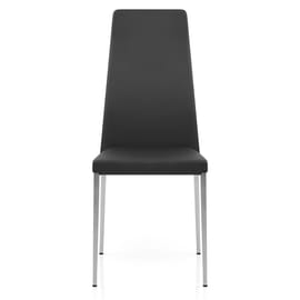 Faith Brushed Chair Black Faux Leather