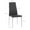 Faith Brushed Chair Black Faux Leather