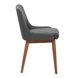 Jersey Chair Walnut & Grey Faux Leather