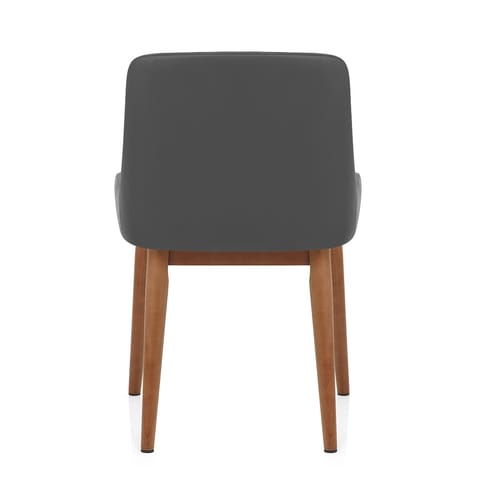 Jersey Chair Walnut & Grey Faux Leather