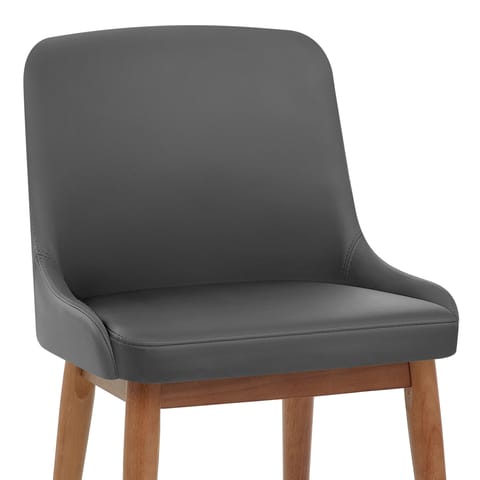 Jersey Chair Walnut & Grey Faux Leather