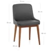 Jersey Chair Walnut & Grey Faux Leather