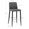 Morgan Kitchen Stool Grey Fabric